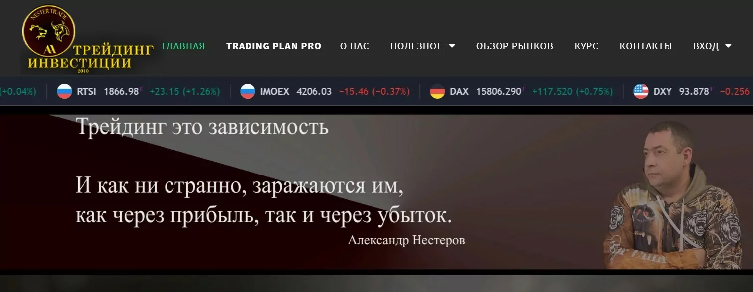 Сайт трейдера Александра Нестерова