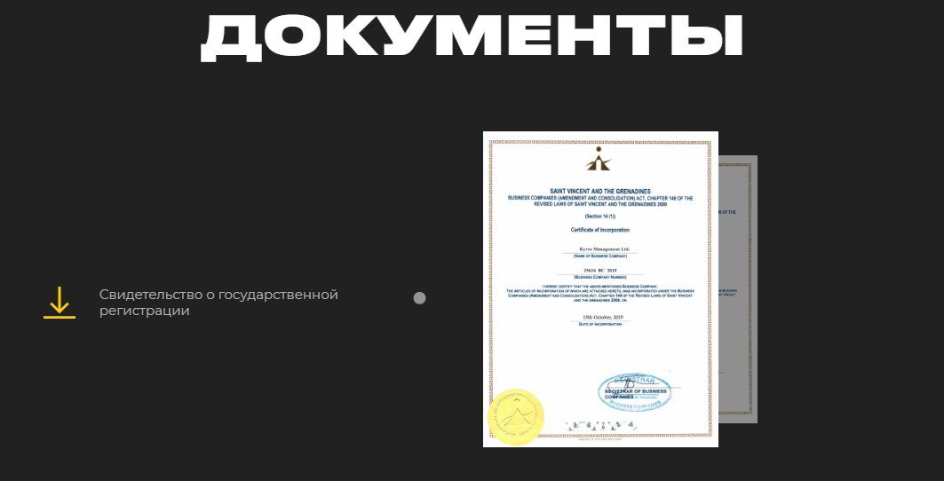 Лицензии на деятельность Kyros