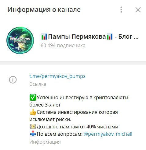 Информация о канале Михаила Пермякова