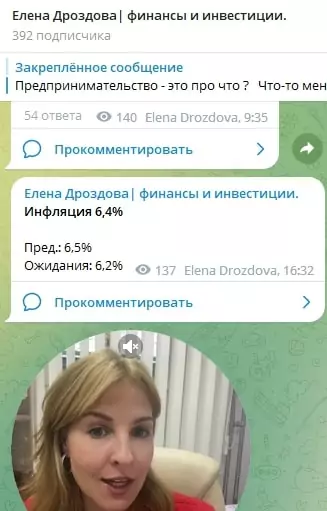Елена Дроздова телеграмм
